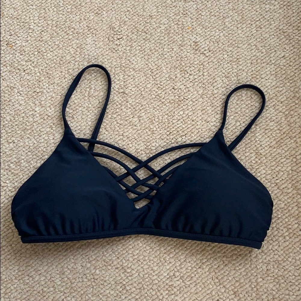 Cute navy bathing suit top from Hollister